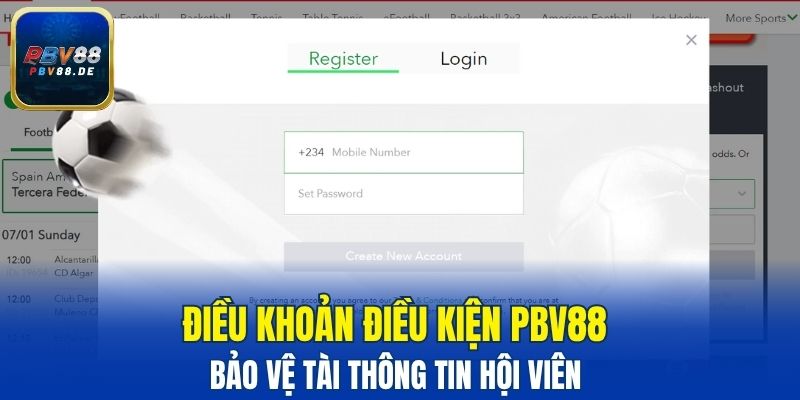 Điều khoản điều kiện PBV88 bảo vệ tài thông tin hội viên 
