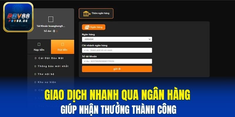 Giao dịch nhanh qua ngân hàng trực tuyến giúp nhận thưởng thành công